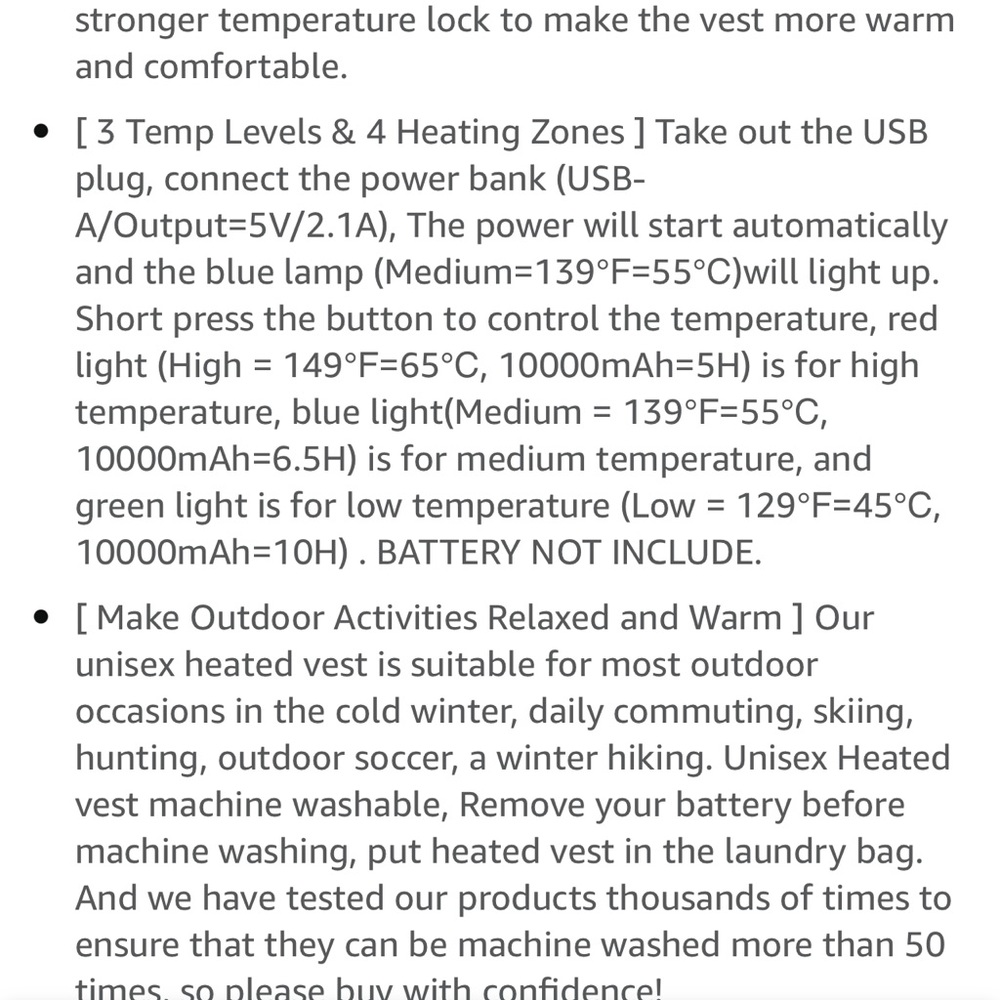 Heated Vest | One Size - Picture 8 of 8